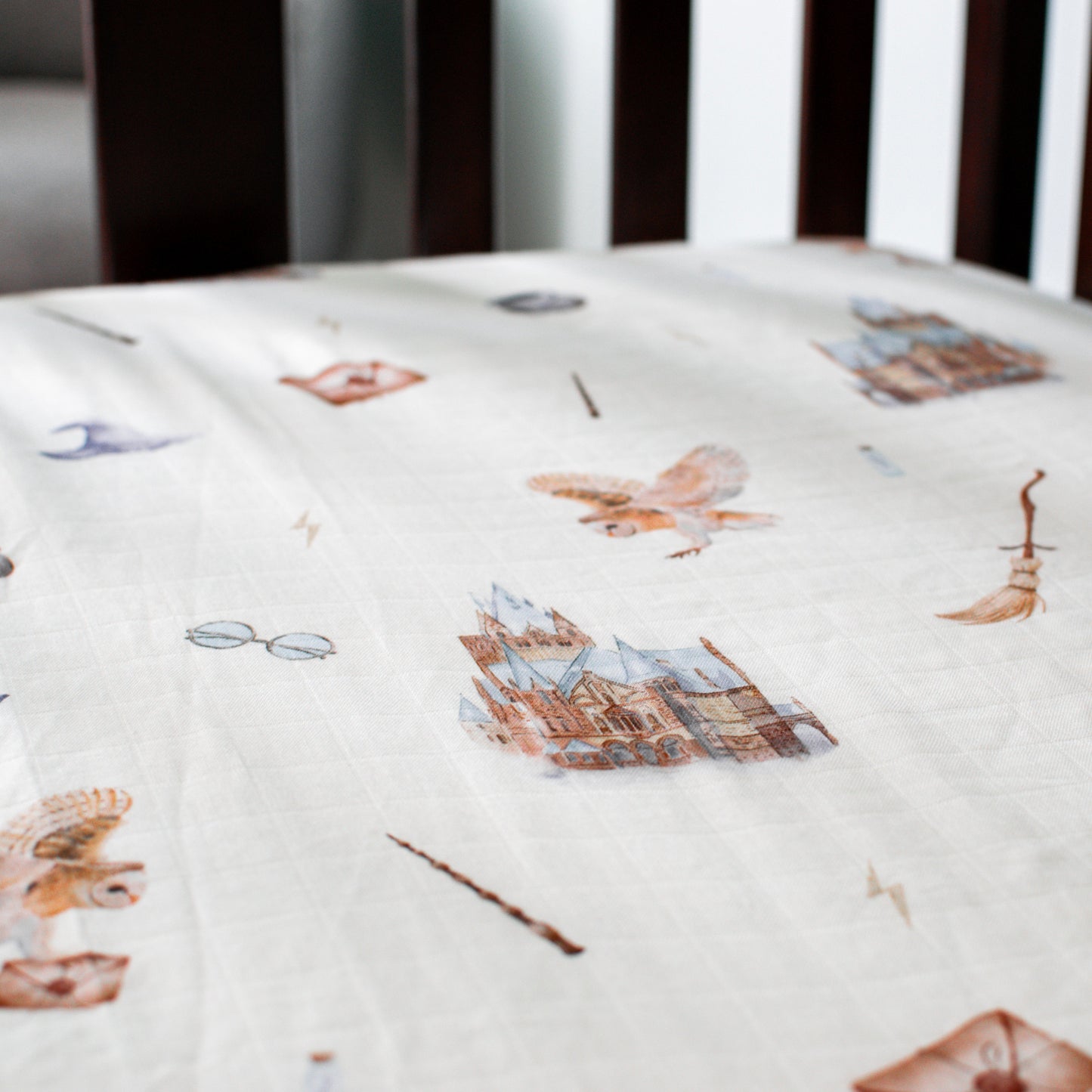 Witches and Wizards Bamboo Crib Sheet