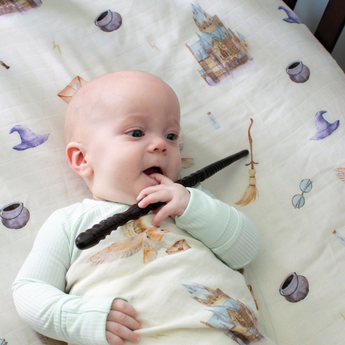 Witches and Wizards Bamboo Crib Sheet