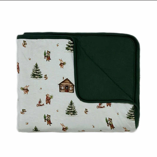 Festive Forest Double Layer Bamboo Blanket