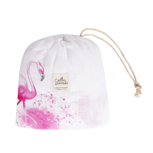 Classic Flamingo Bamboo Crib Sheet
