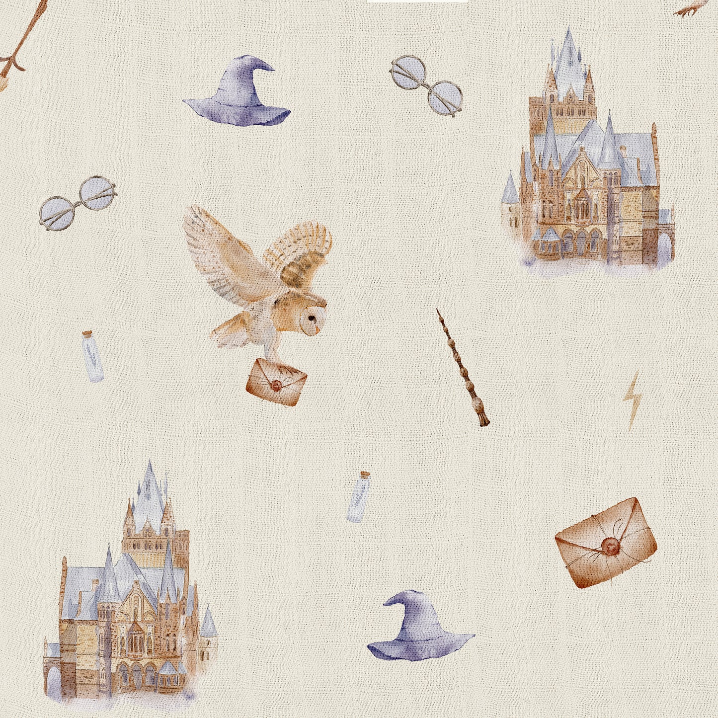 Witches and Wizards Bamboo Crib Sheet