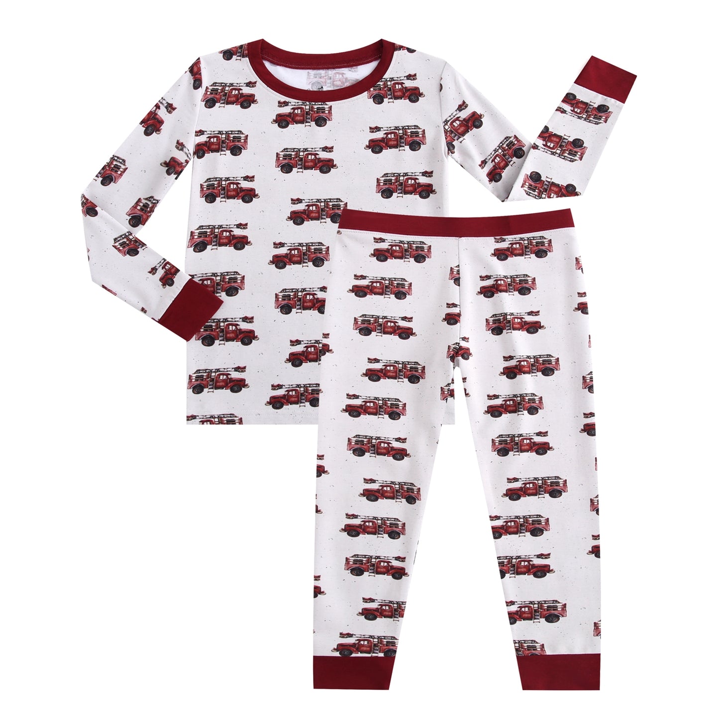 Vintage Fire Engine 2 Piece Pajamas
