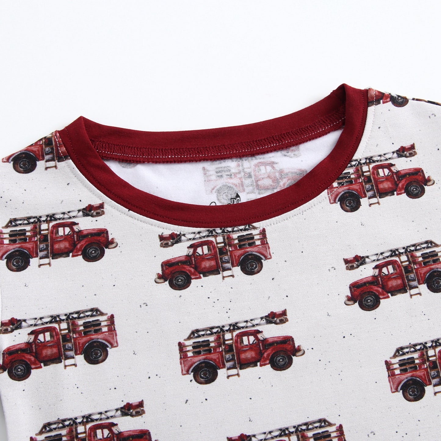 Vintage Fire Engine 2 Piece Pajamas